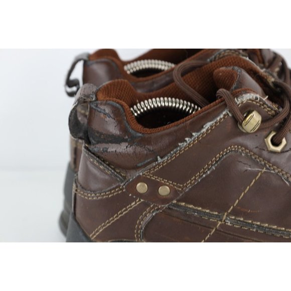 Vintage Grunge Goth EDM Mens Size 9 Distressed Chunky Platform Ankle Boots Brown main image 11